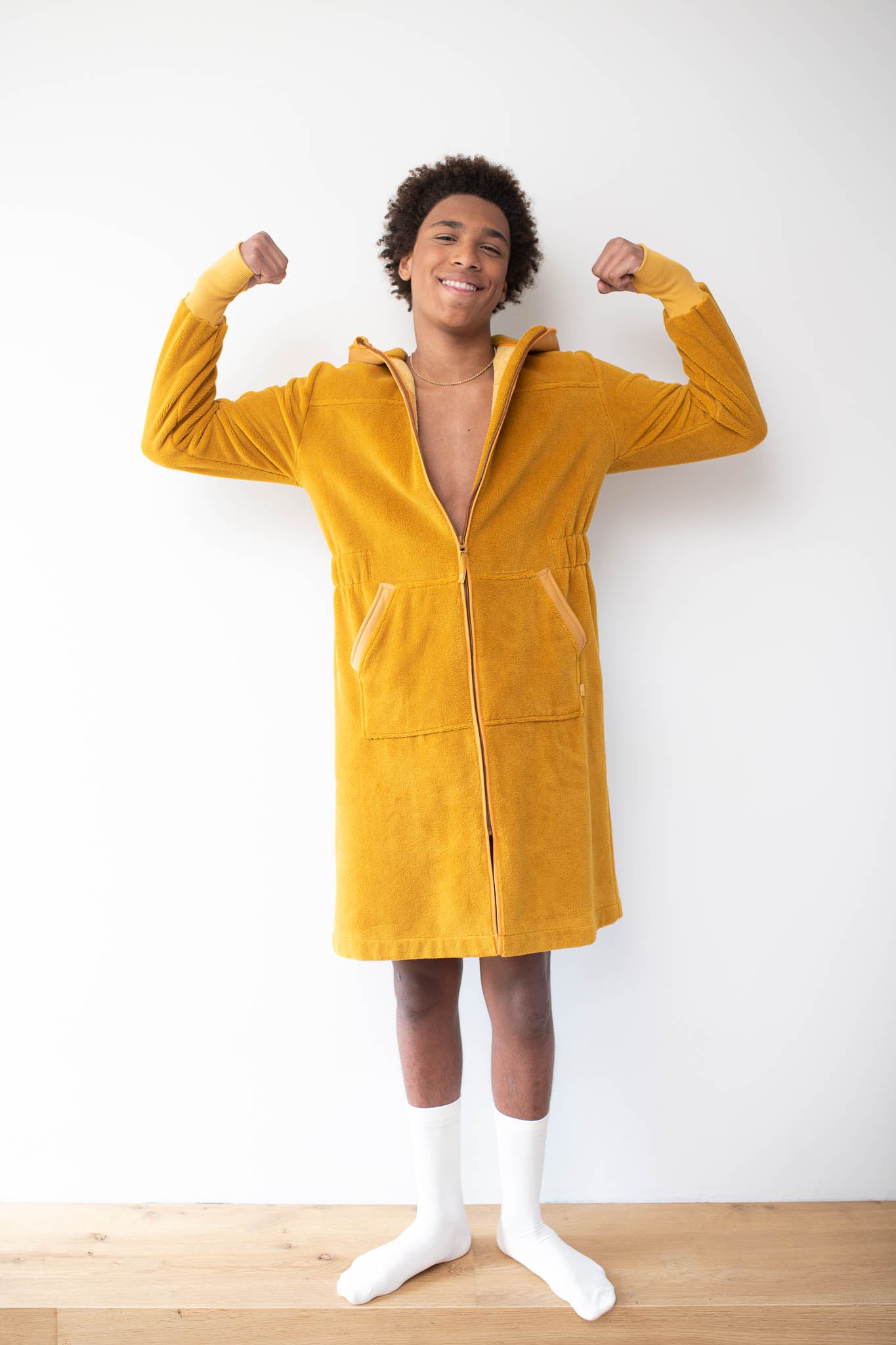 Balboa kinder badjas Sunshine Yellow
