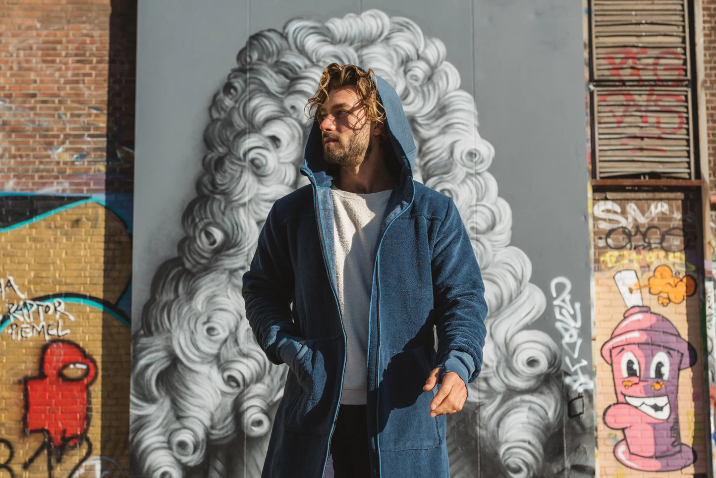 Balboa Herrenbademantel Ocean Blue