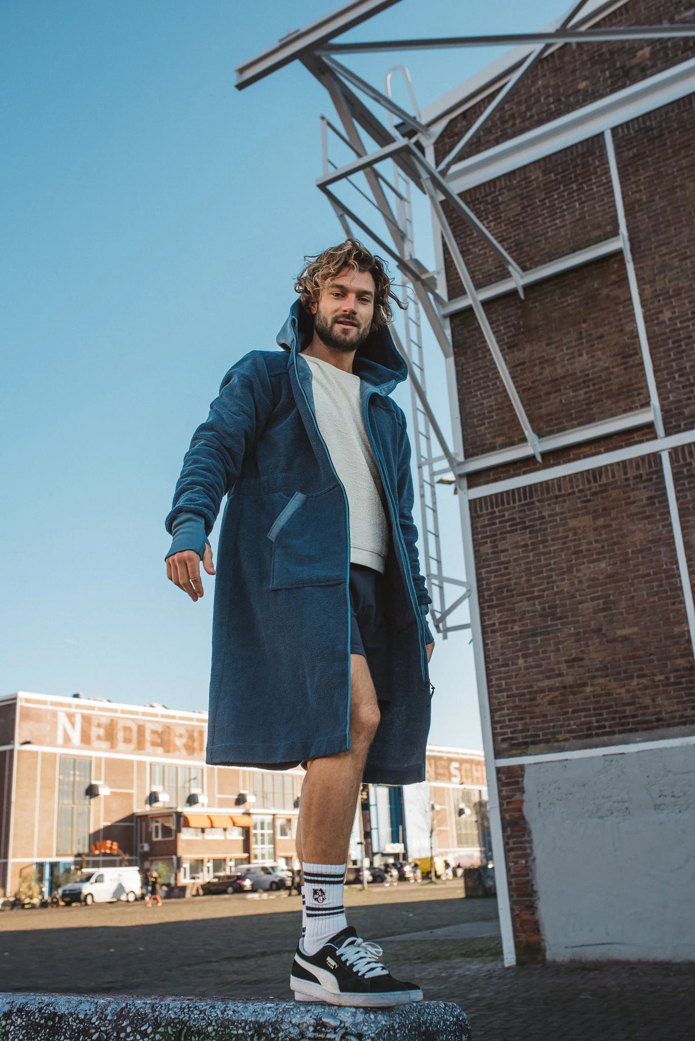 Balboa Herrenbademantel Ocean Blue