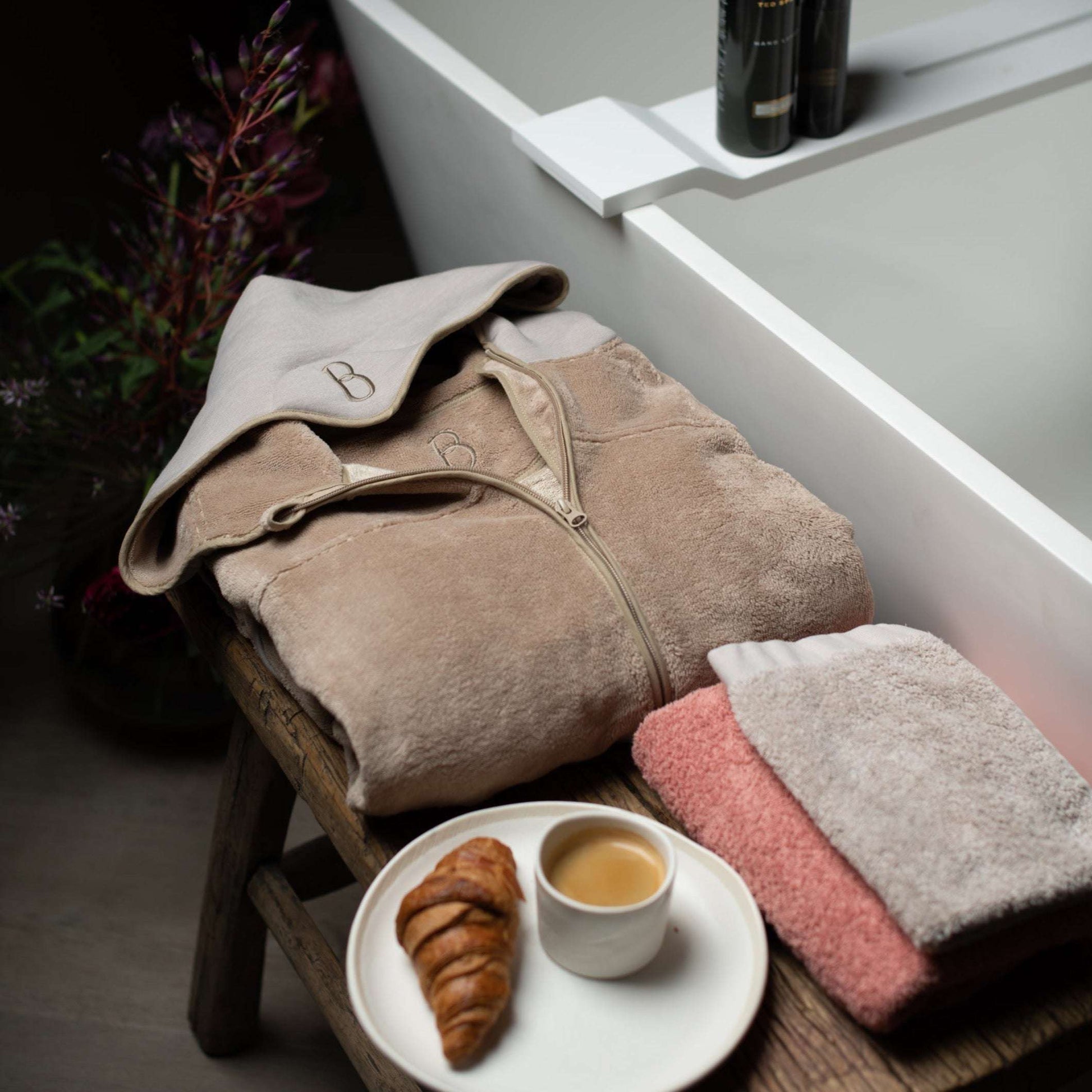 Balboa heren badjas Desert Taupe
