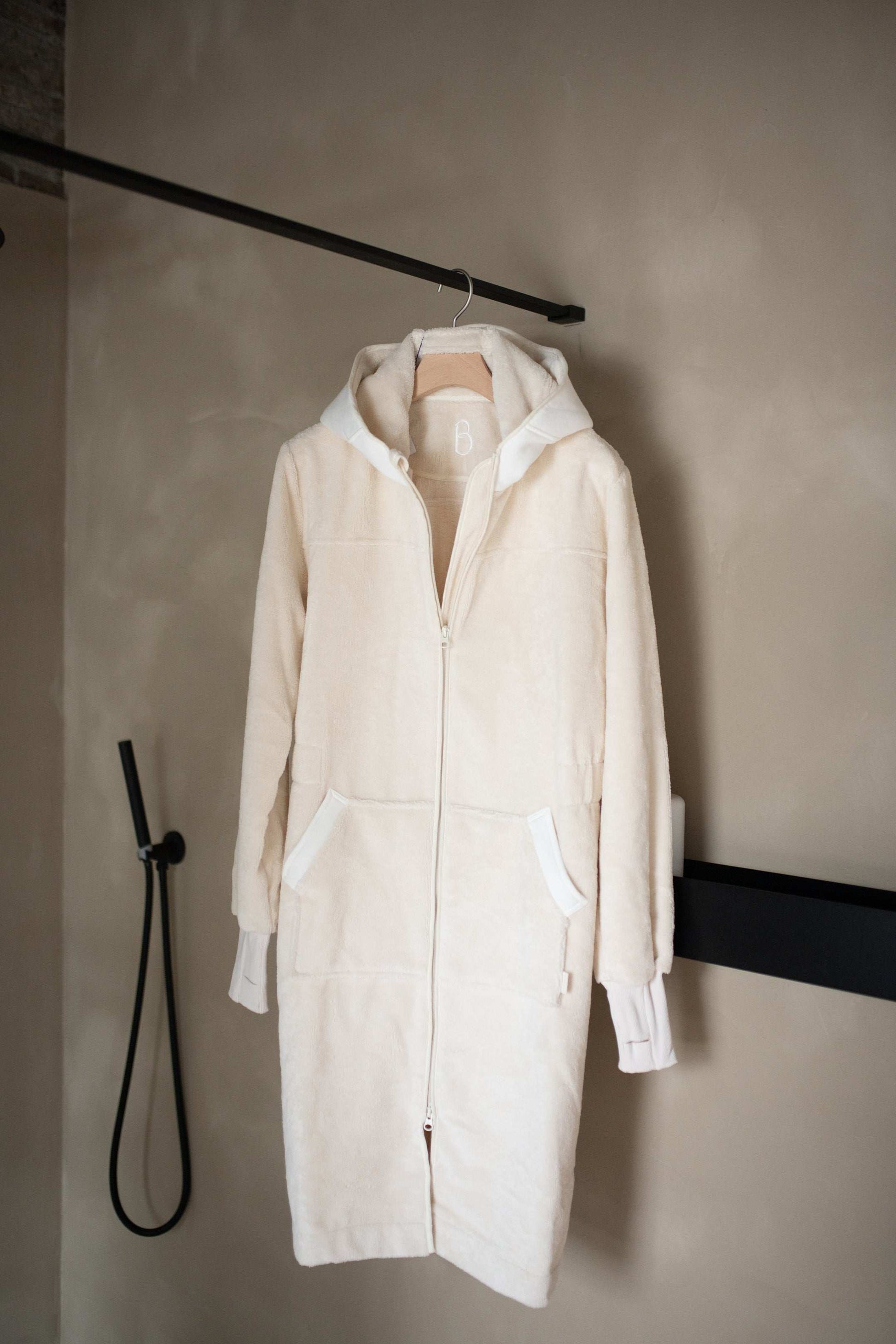 Balboa dames badjas Pebble White