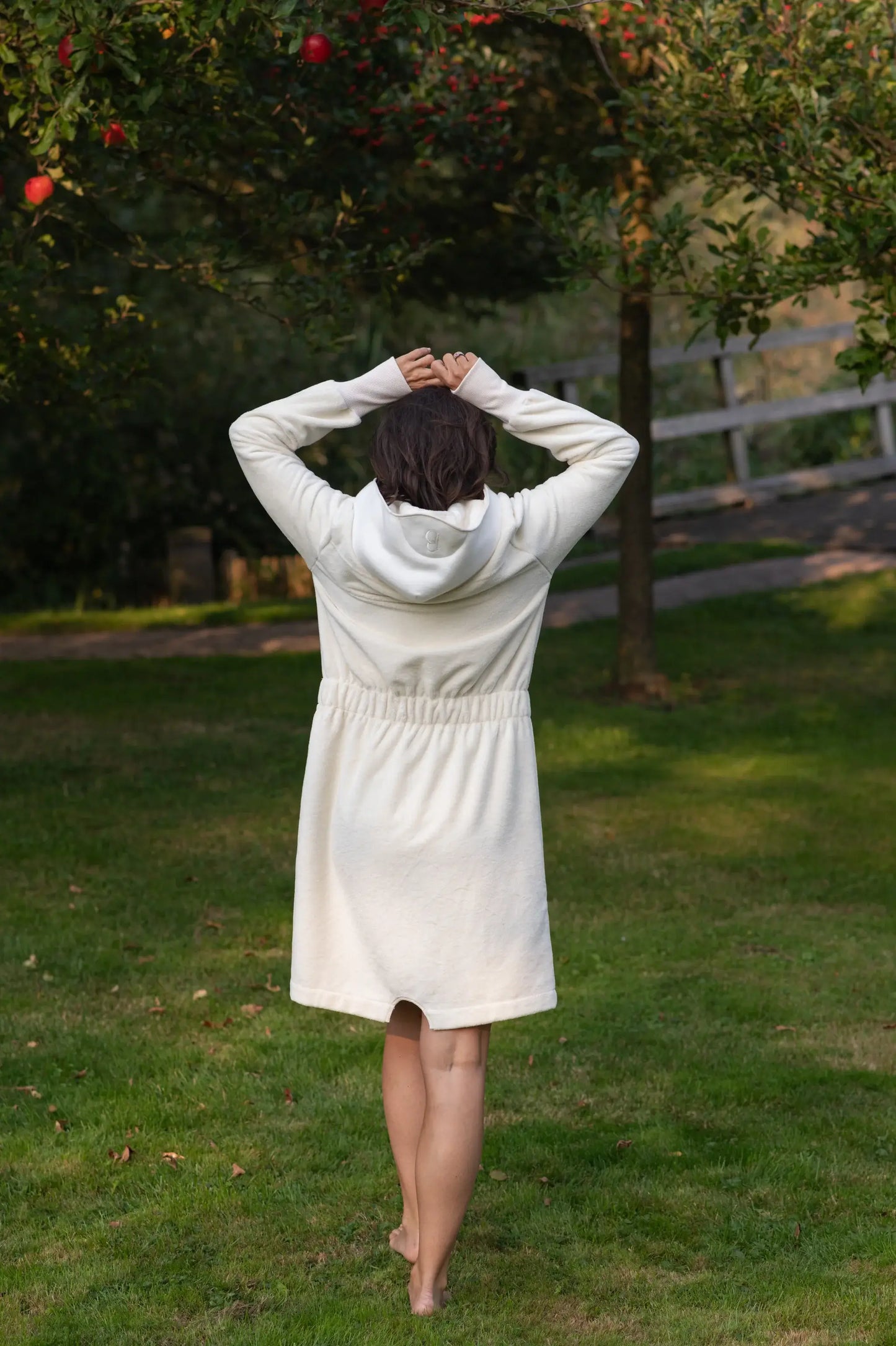 Balboa Damenbademantel Pebble White