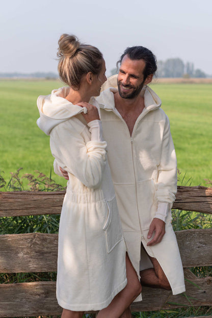 Balboa heren badjas Pebble White