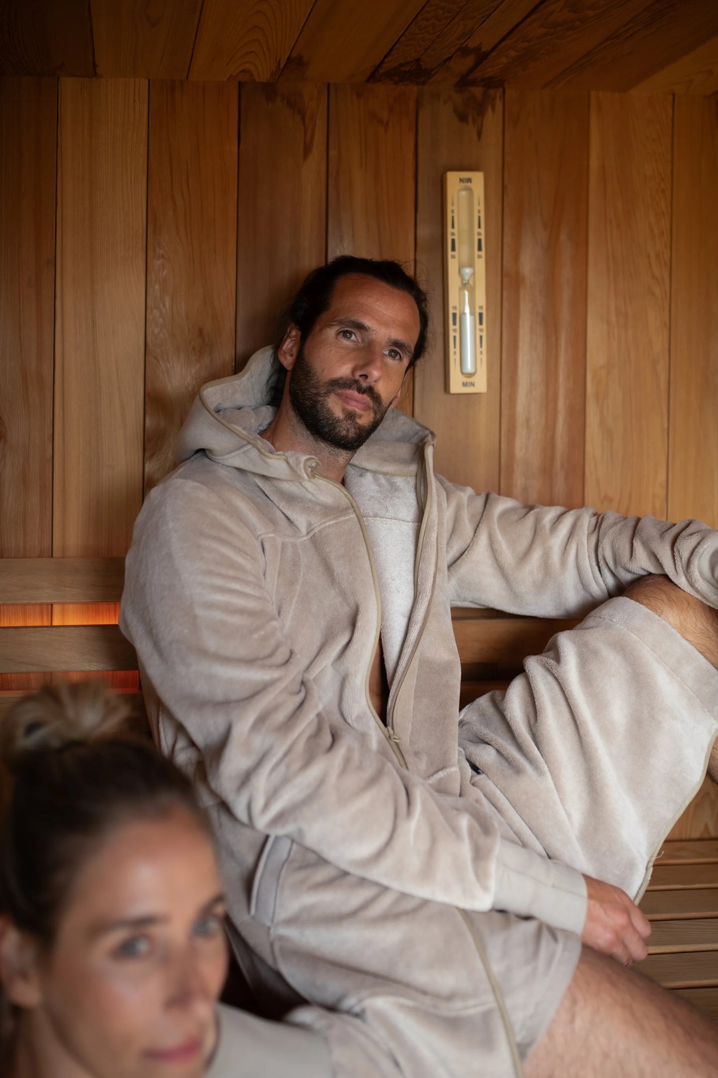 Balboa Herrenbademantel Desert Taupe