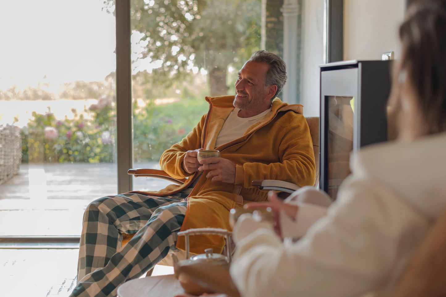 Balboa heren badjas Sunshine Yellow