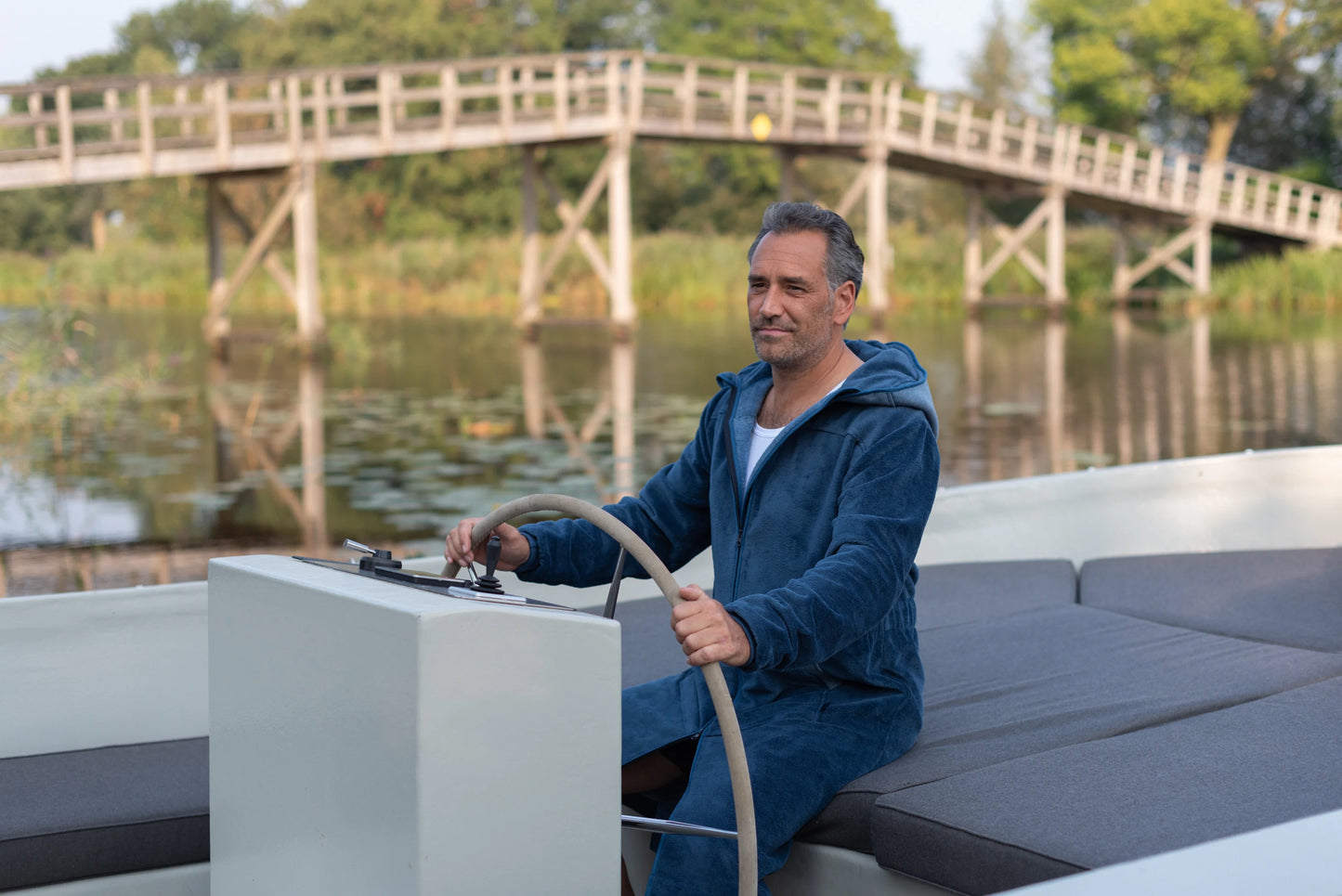 Balboa Herrenbademantel Ocean Blue