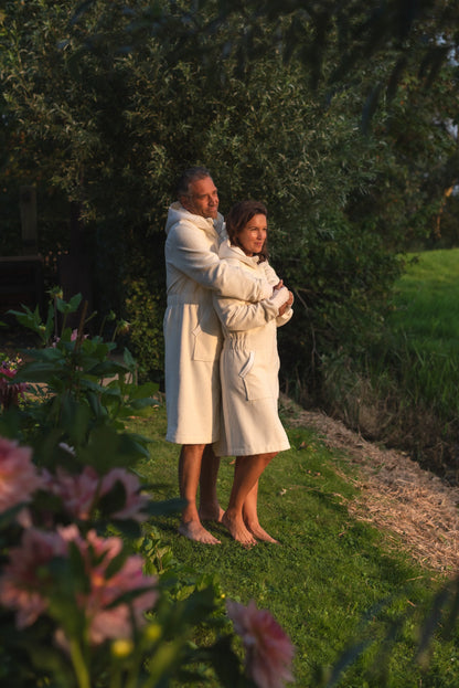 Balboa heren badjas Pebble White