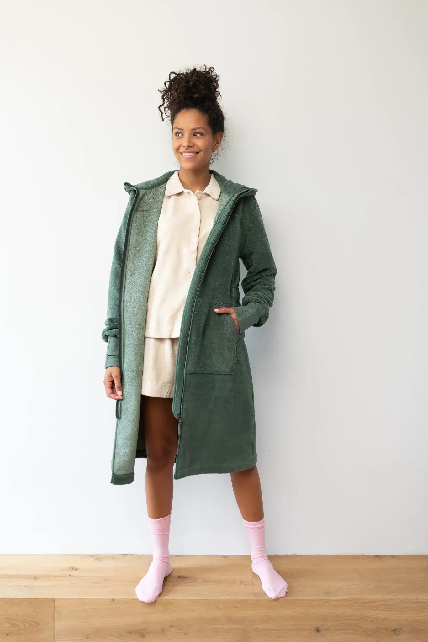 Balboa dames badjas Forest Green