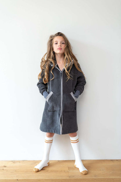 Balboa kinder badjas Space Grey