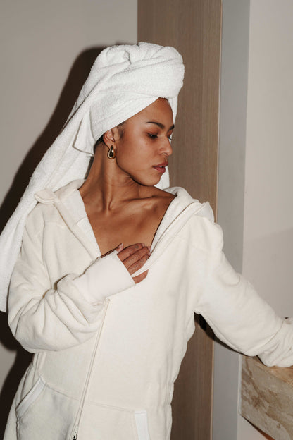 Balboa dames badjas Pebble White | size:original