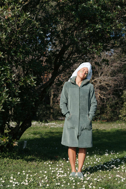 Balboa dames badjas Forest Green