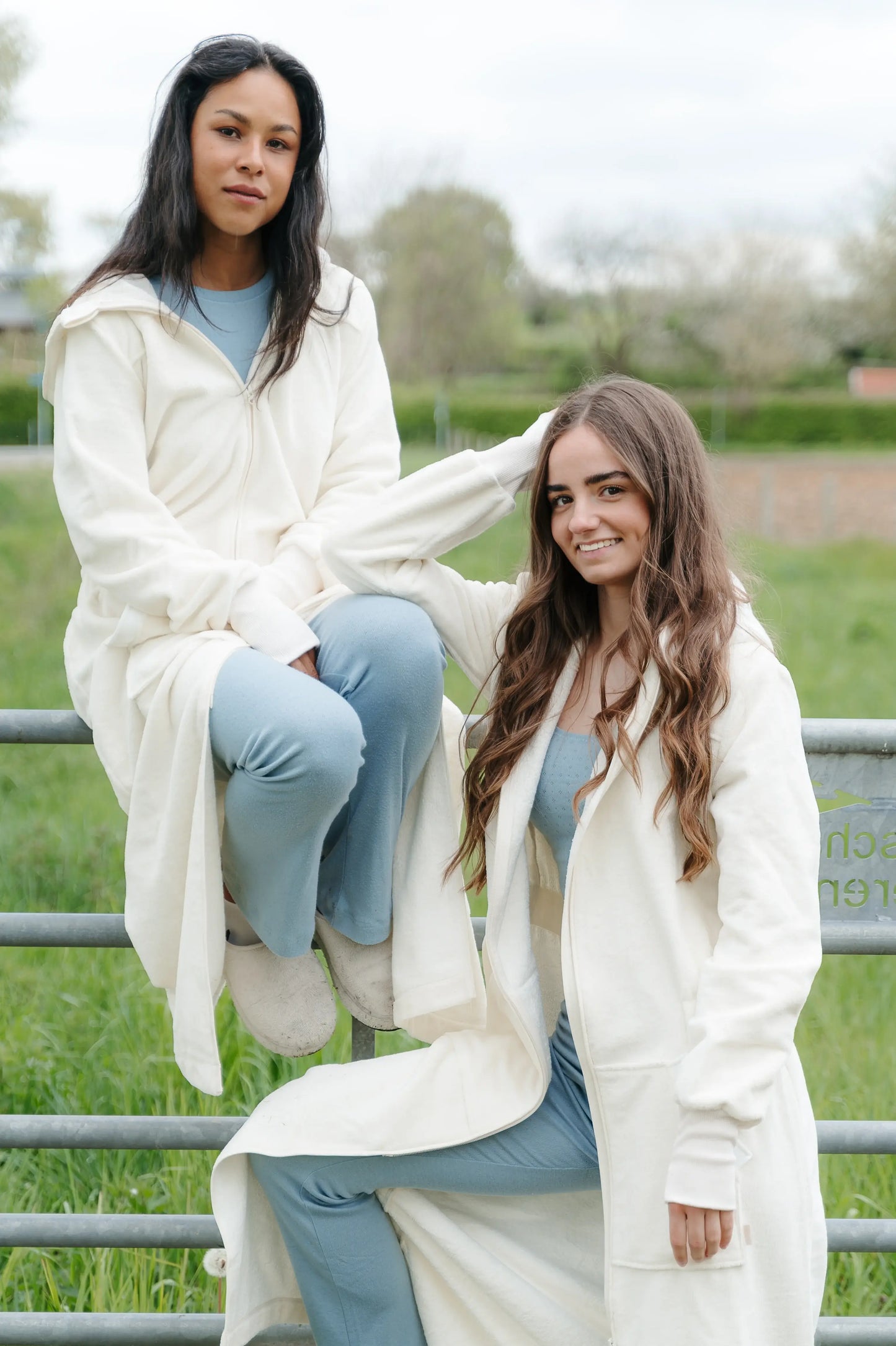 Balboa Damenbademantel Pebble White