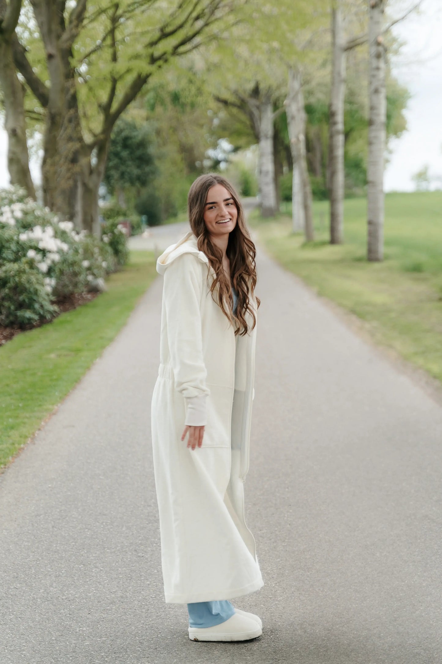 Balboa Damenbademantel Pebble White