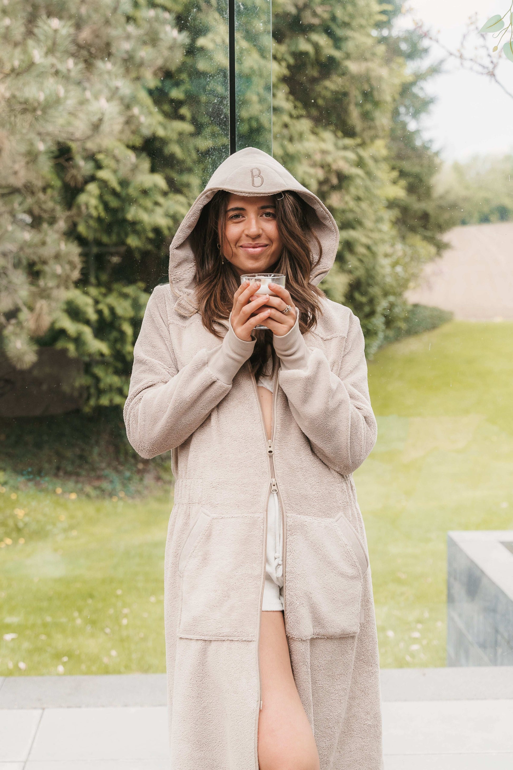 Balboa dames badjas Desert Taupe