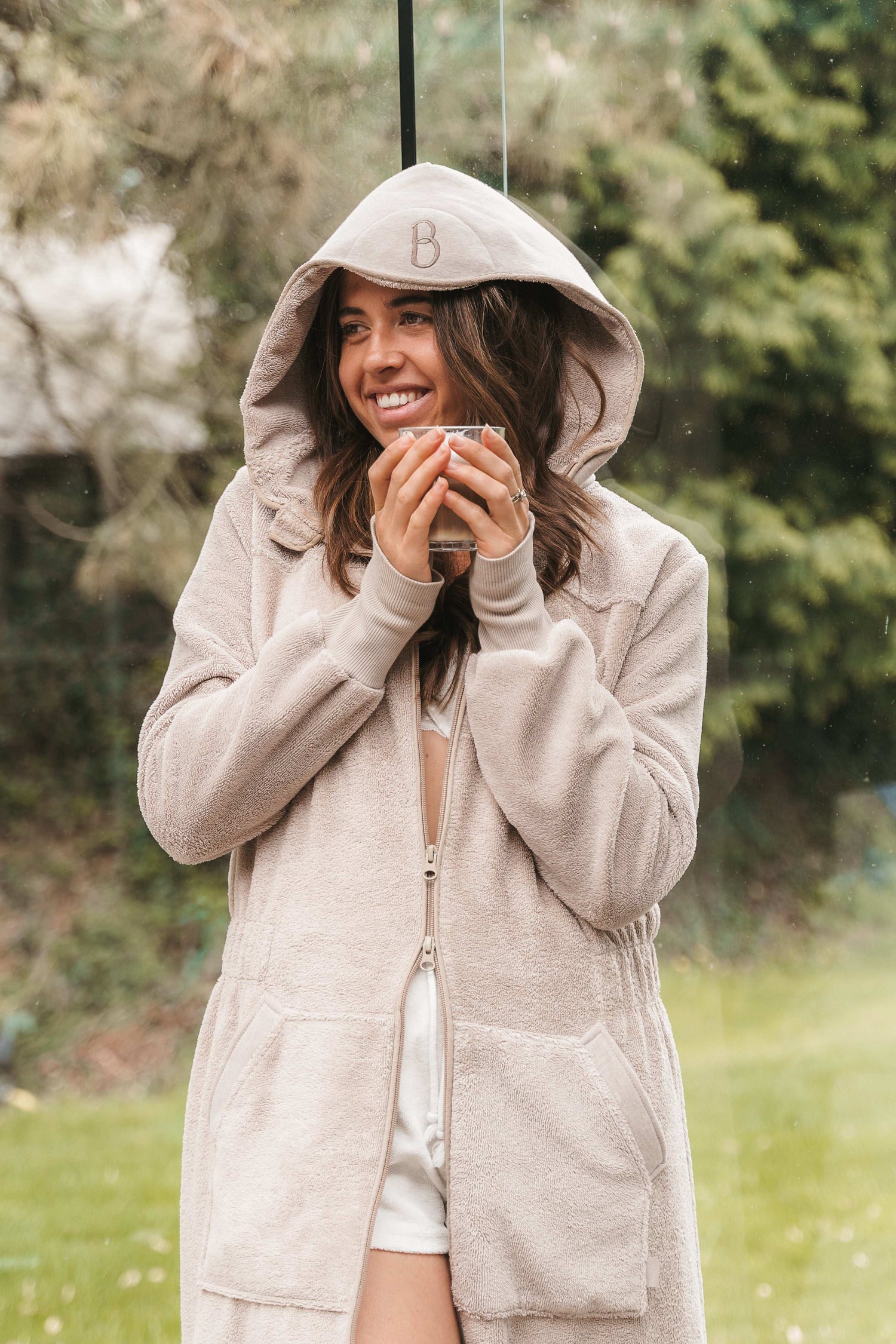 Balboa dames badjas Desert Taupe