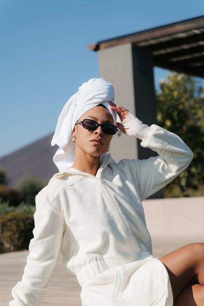 Balboa dames badjas Pebble White | size:original