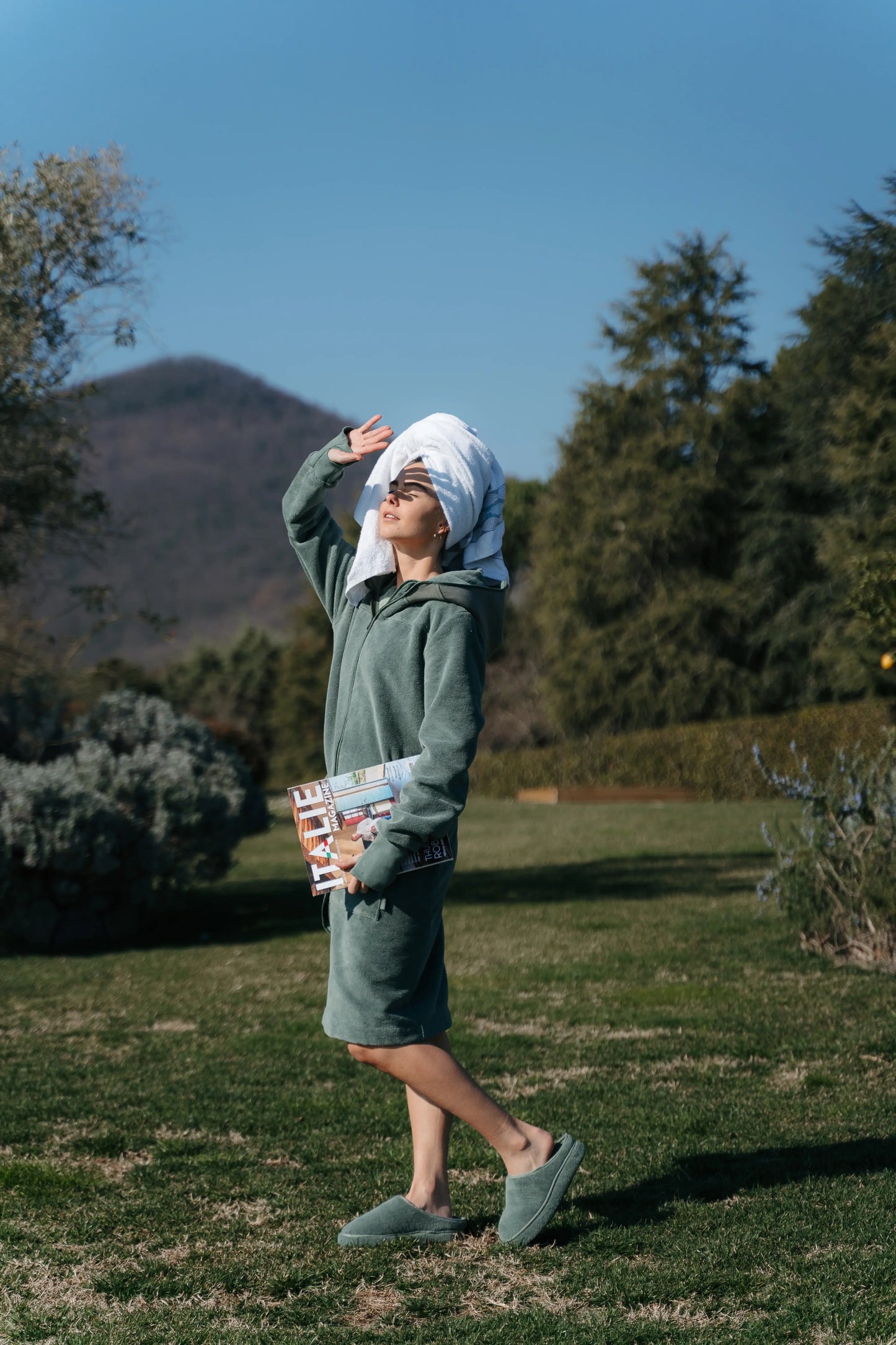 Balboa dames badjas Forest Green