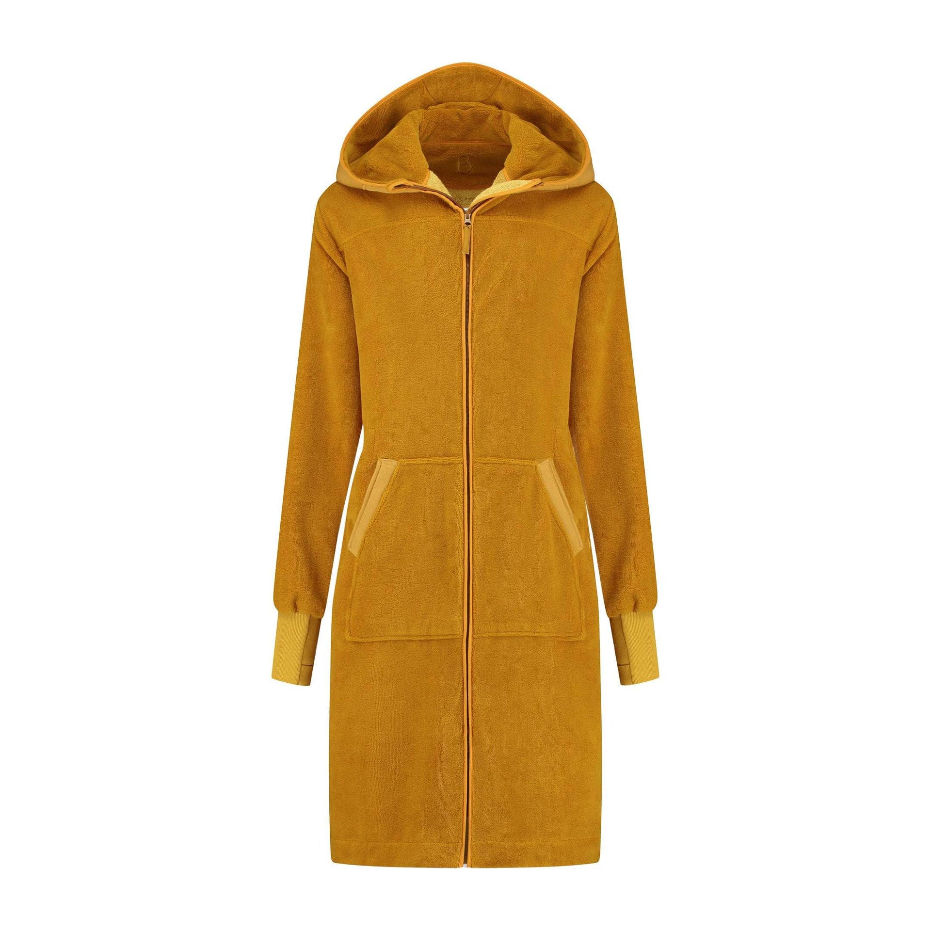 heren badjas met rits en capuchon - Sunshine Yellow heren badjas met rits en capuchon - Sunshine Yellow