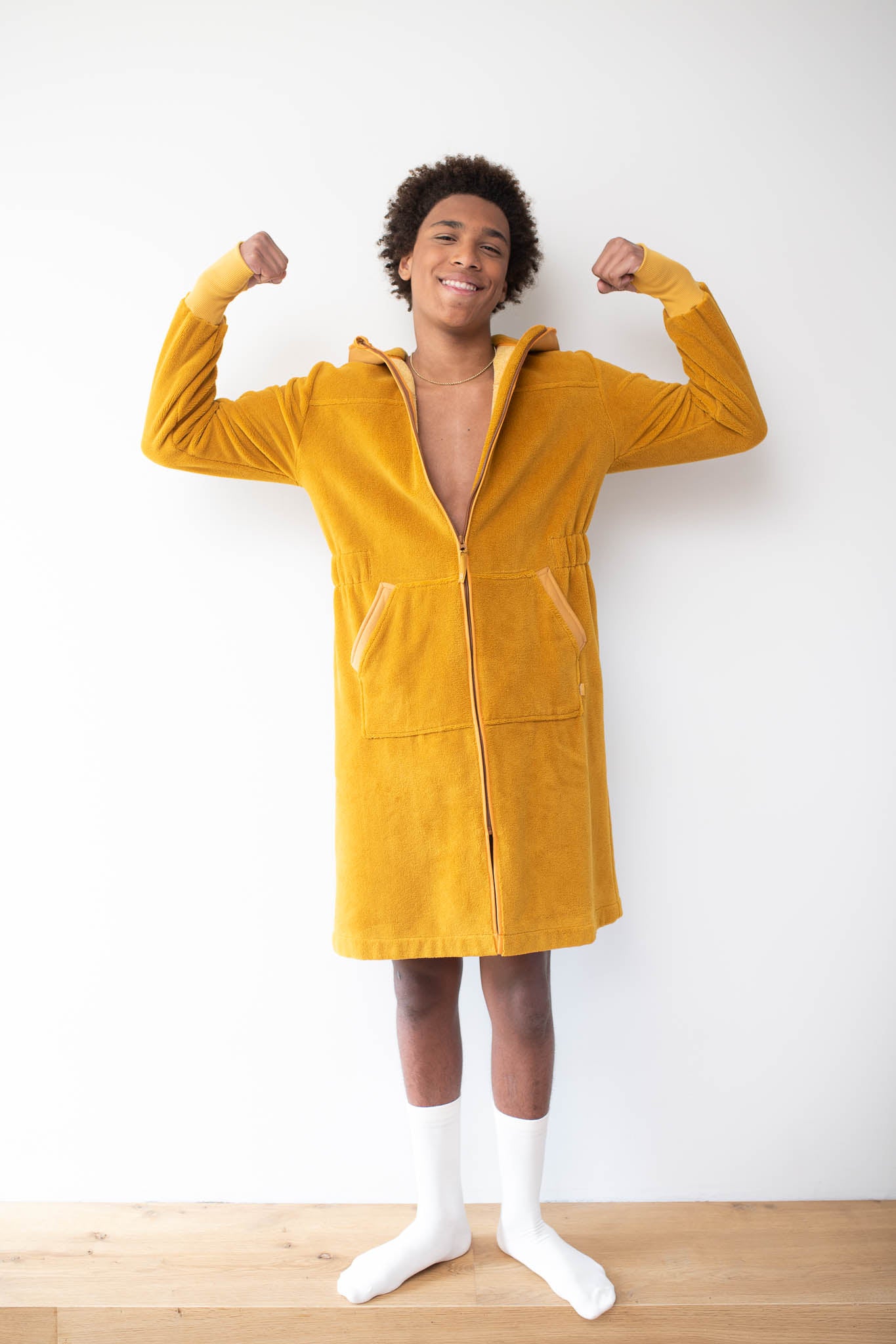 Balboa bathrobe for kids Sunshine Yellow